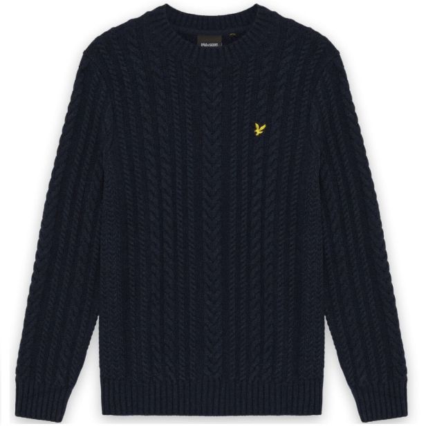 Lyle & Scott Cable Knit Sweater Navy