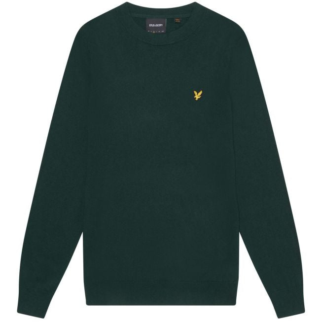 Lyle & Scott Cotton Merino Sweater Donker Groen