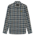 Lyle & Scott Offset Check Overhemd Blauw