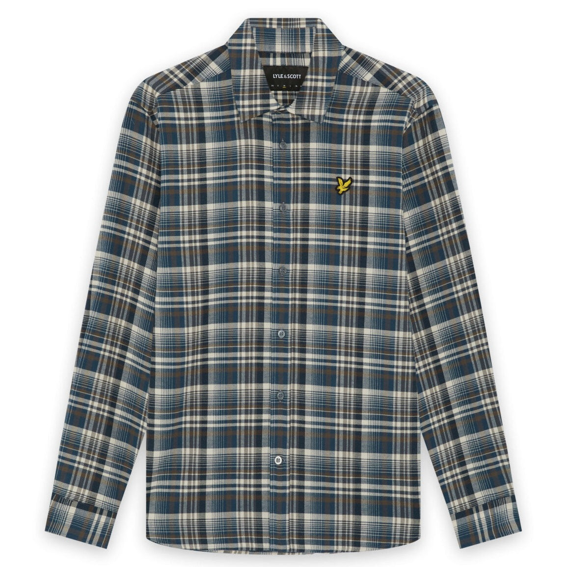 Lyle & Scott Offset Check Overhemd Blauw