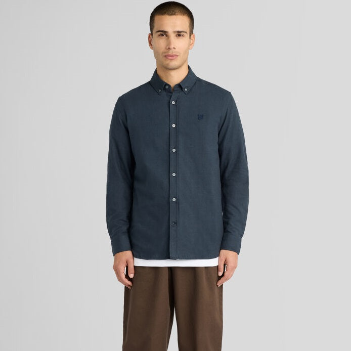Lyle & Scott Plain Overhemd Navy