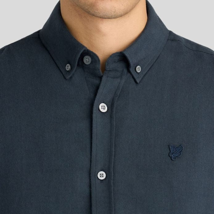 Lyle & Scott Plain Overhemd Navy