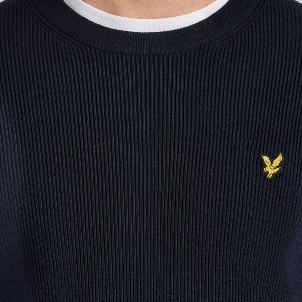 Lyle & Scott Relaxed Ribbed Sweater Navy