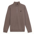 Lyle & Scott Superfine Quarter Zip Sweater Bruin