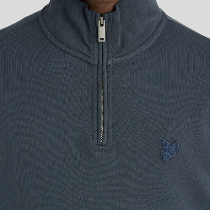 Lyle & Scott Superfine Quarter Zip Sweater Navy