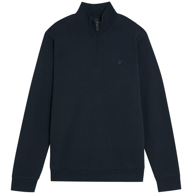 Lyle & Scott Superfine Quarter Zip Sweater Navy
