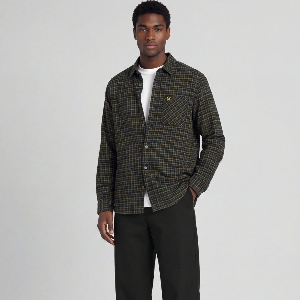 Lyle & Scott Tartan Flannel Overhemd Zwart