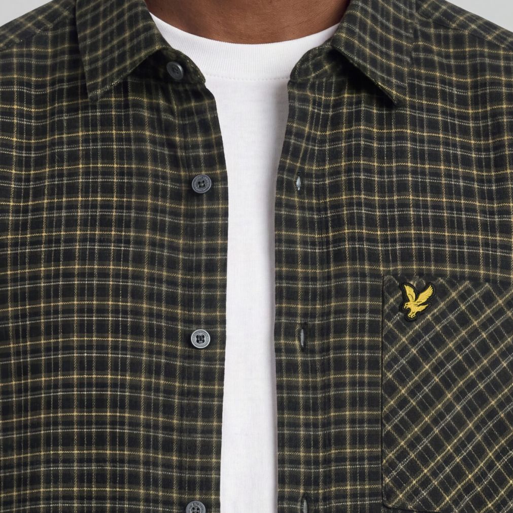 Lyle & Scott Tartan Flannel Overhemd Zwart