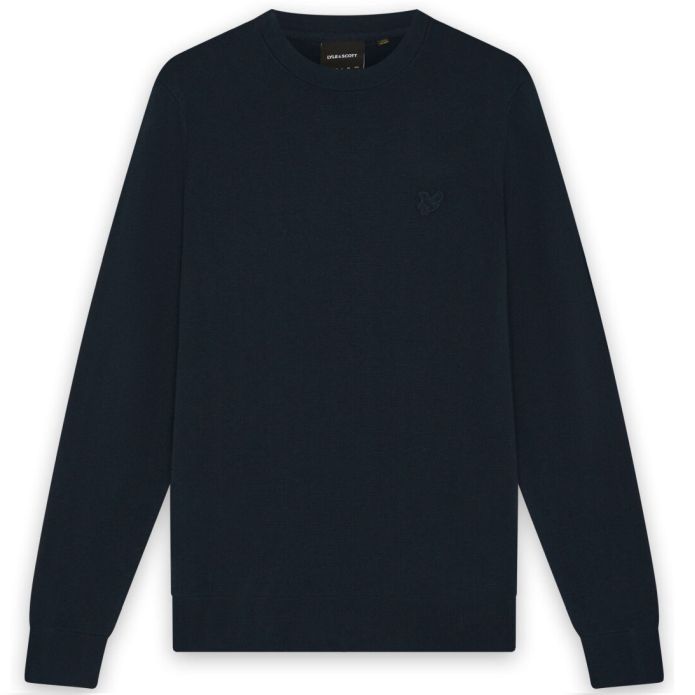 Lyle & Scott Tonal Superfine Sweater Navy