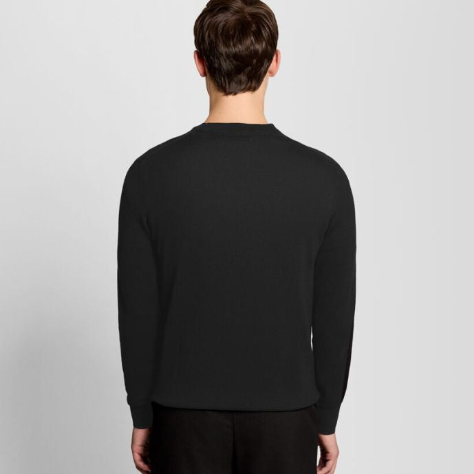Lyle & Scott Tonal Superfine Sweater Zwart