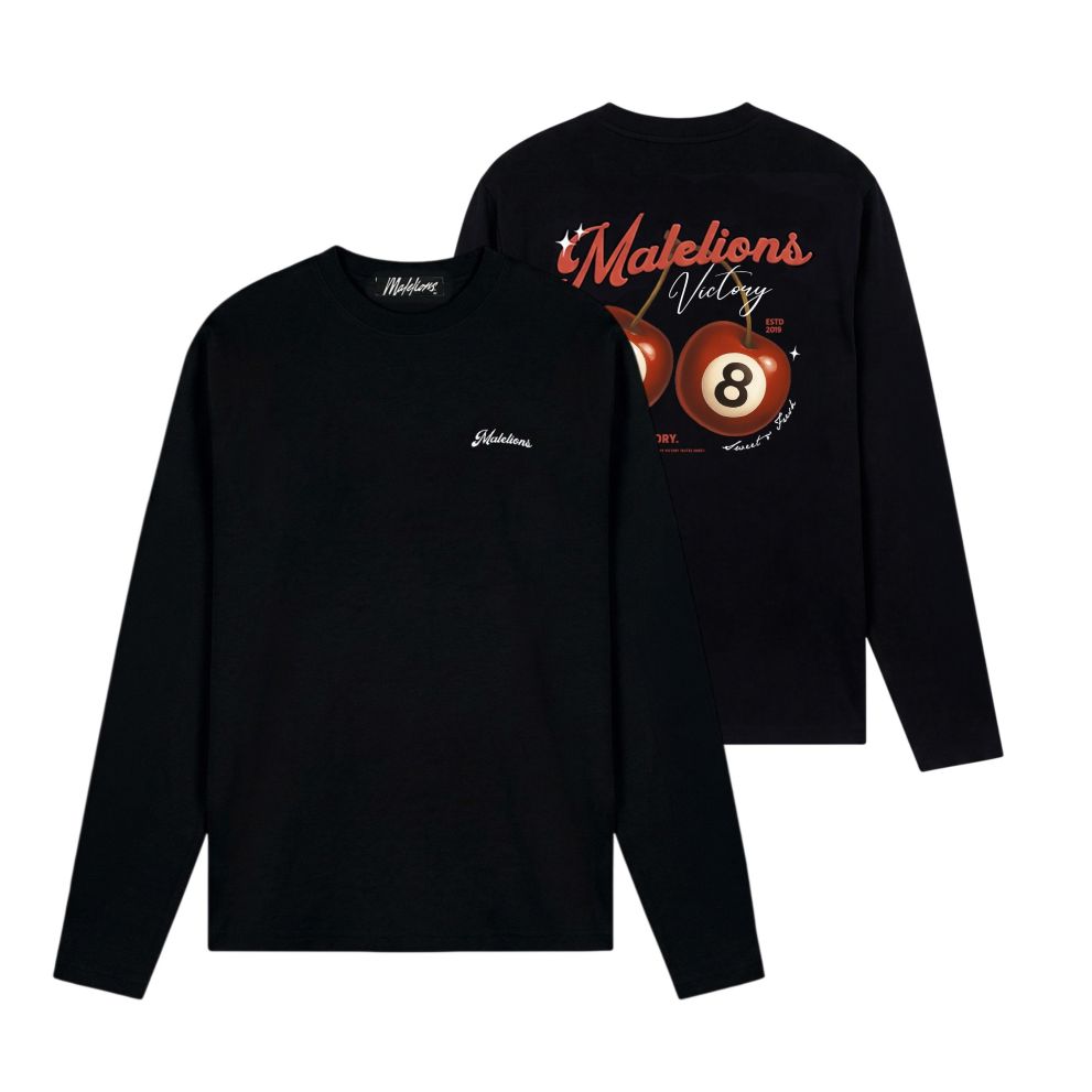 Malelions Victory Taste Longsleeve T-shirt Zwart