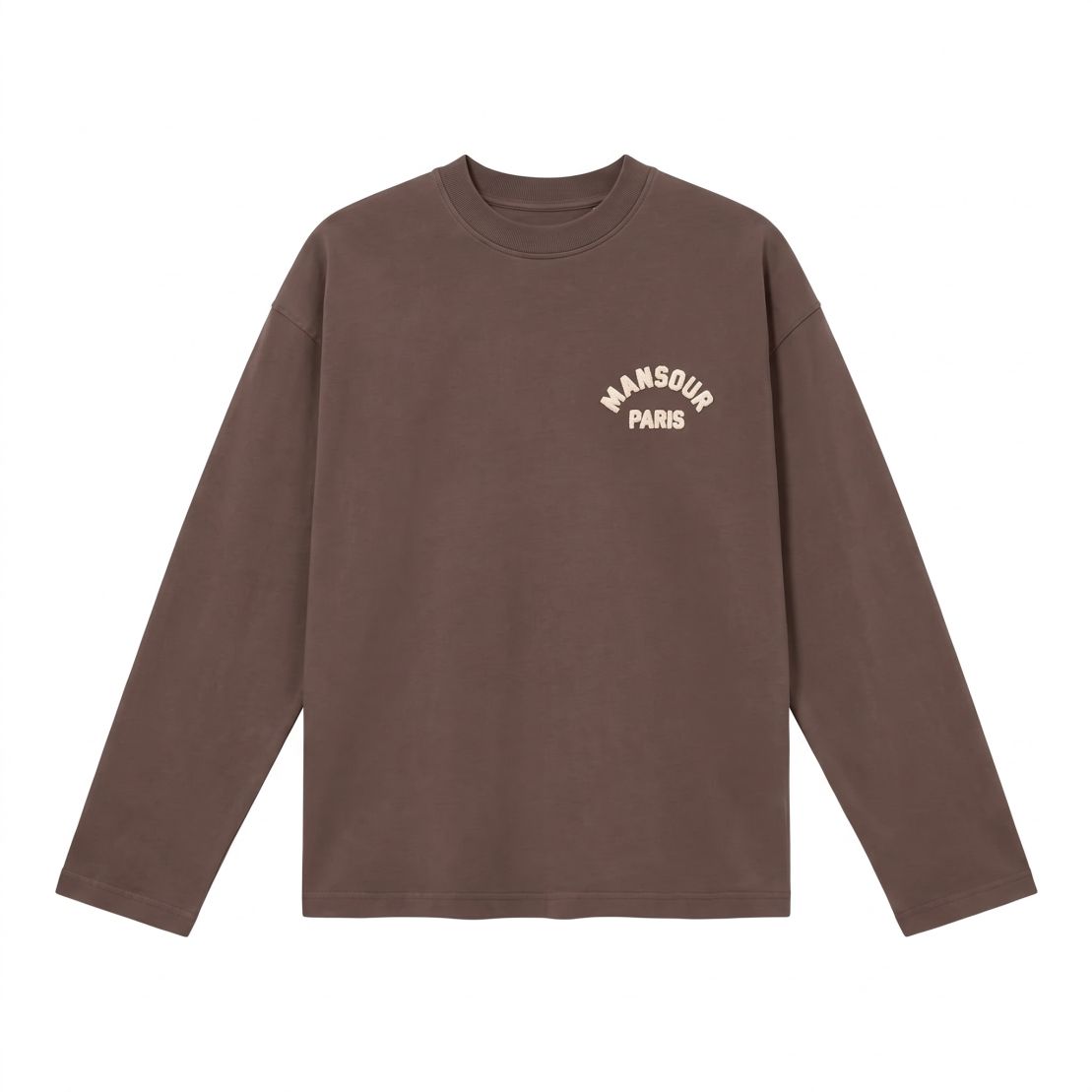 Mansour Paris College Longsleeve T-shirt Bruin
