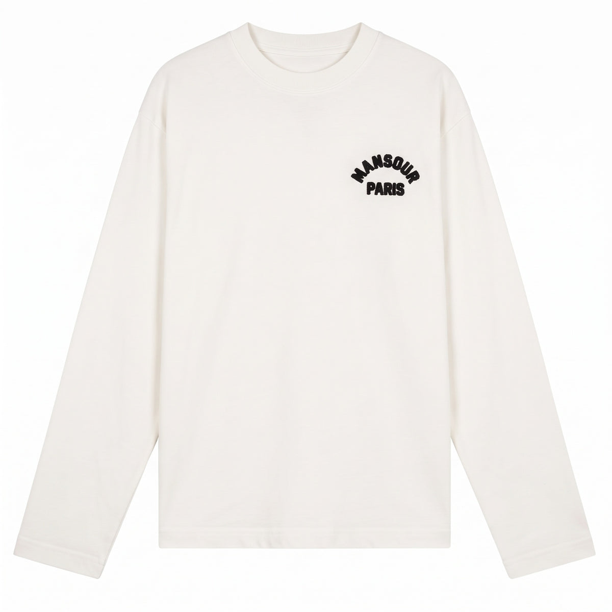 Mansour Paris College Longsleeve T-shirt Wit
