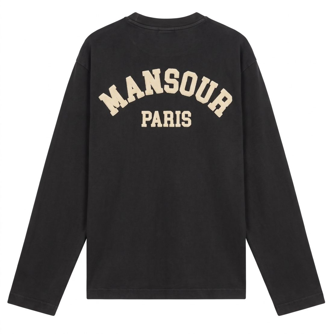Mansour Paris College Longsleeve T-shirt Zwart
