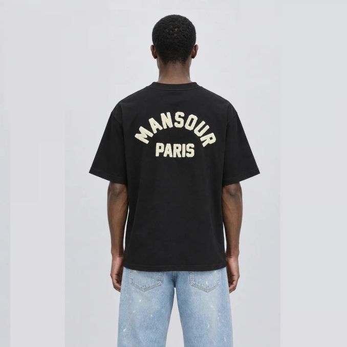 Mansour Paris College T-shirt Zwart
