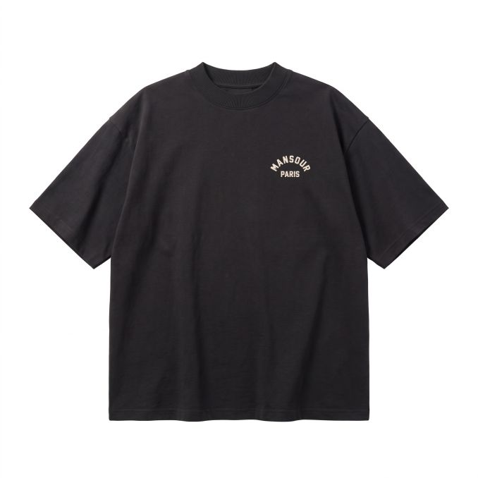 Mansour Paris College T-shirt Zwart