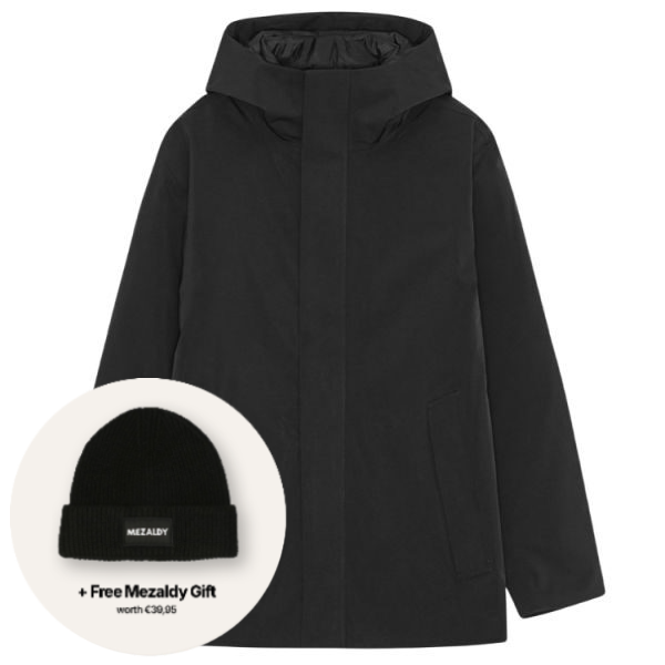 NN.07 Blake Hooded Jas Zwart