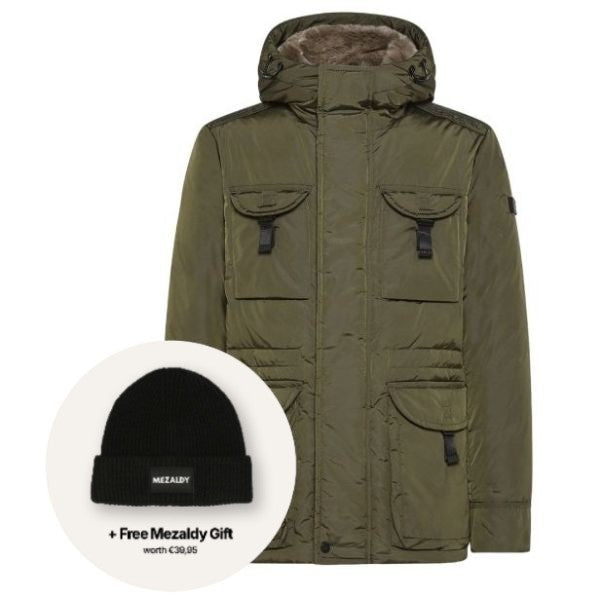 Peuterey Aiptek Fur Parka Donker Groen