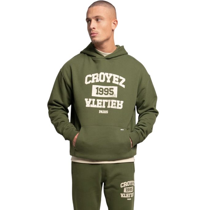 Croyez Heavyweight College Hoodie Donker groen