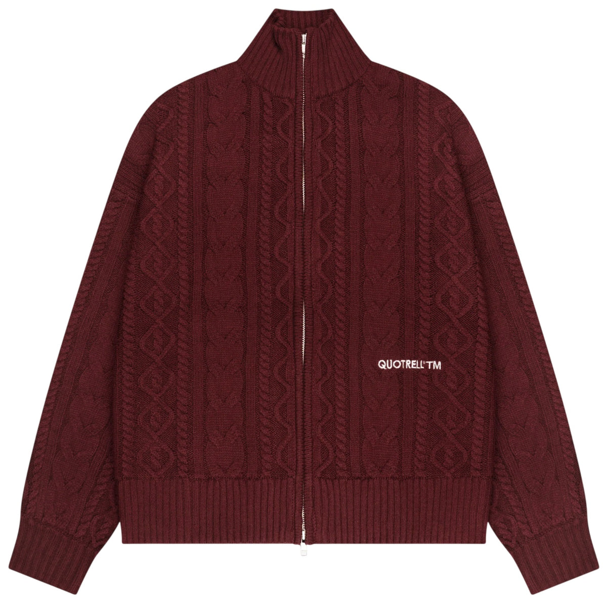 Quotrell Ease Cable Knitted Vest Bordeaux