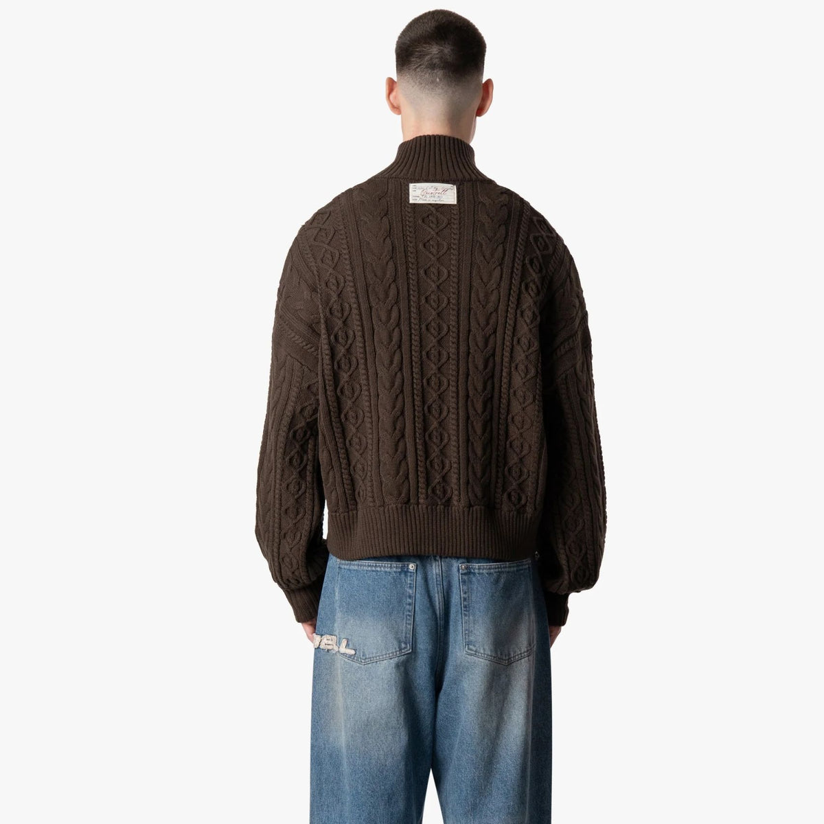Quotrell Ease Cable Knitted Vest Bruin