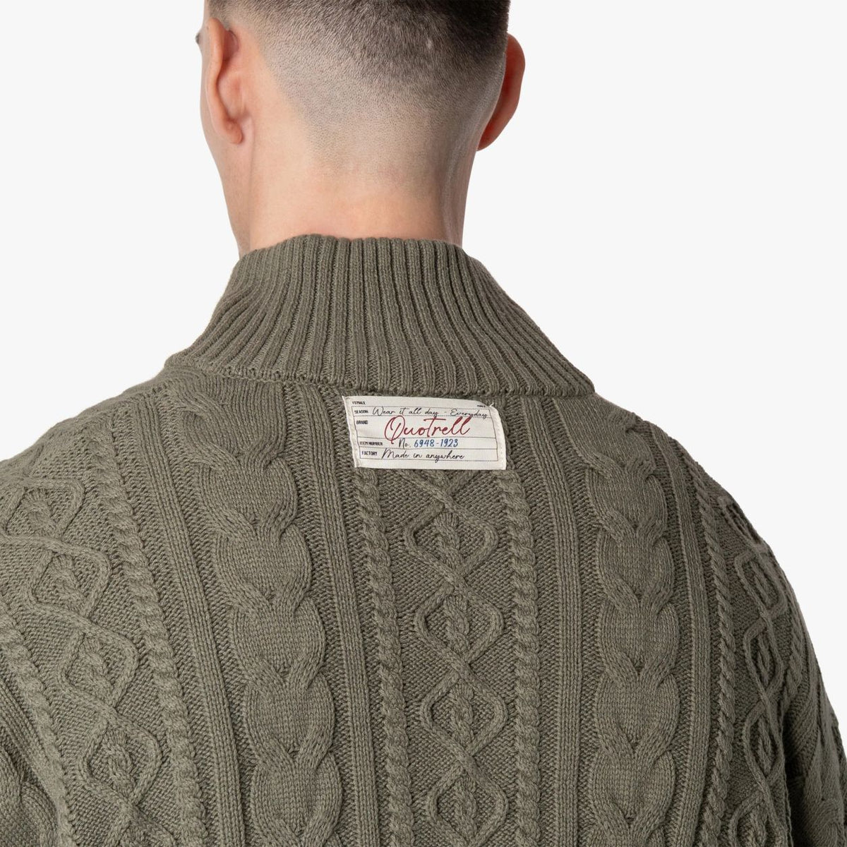 Quotrell Ease Cable Knitted Vest Donker Groen