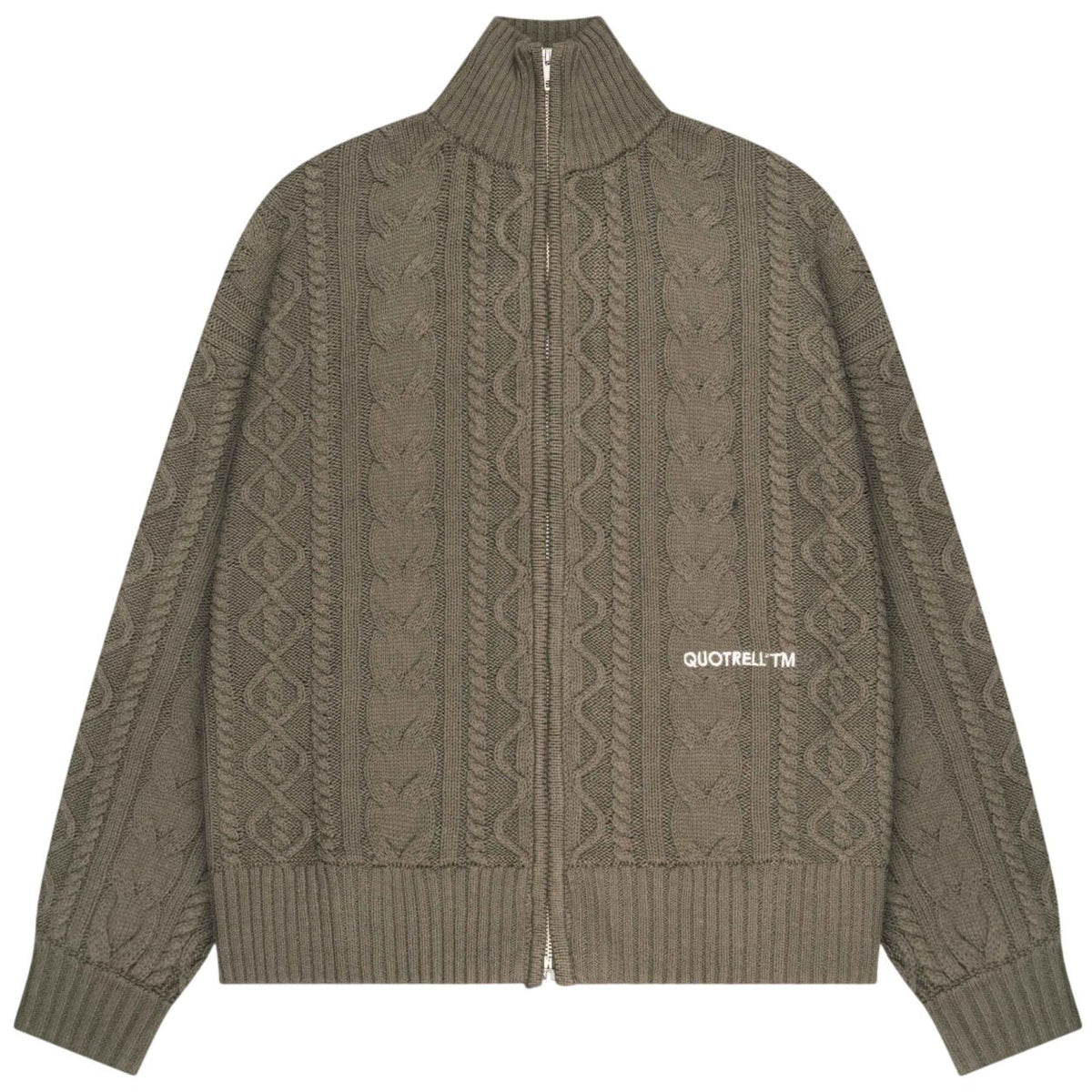 Quotrell Ease Cable Knitted Vest Donker Groen