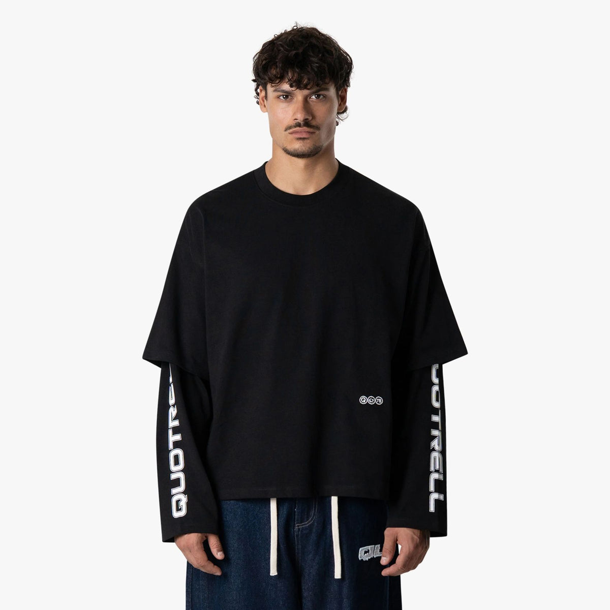 Quotrell Form Longsleeve T-shirt Zwart