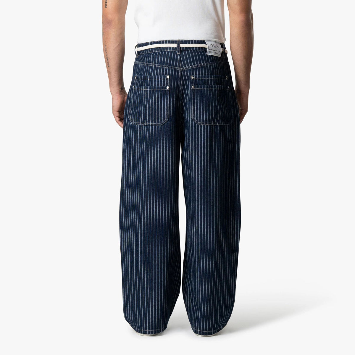 Quotrell Pinstripe Jeans Blauw