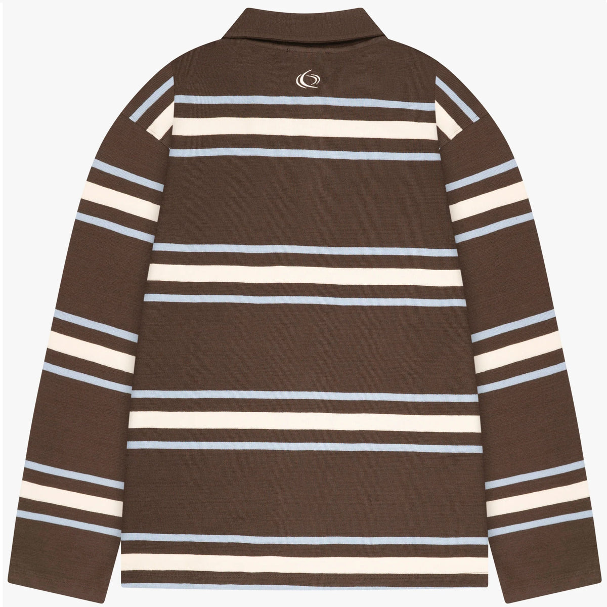 Quotrell Striped Longsleeve Polo Bruin