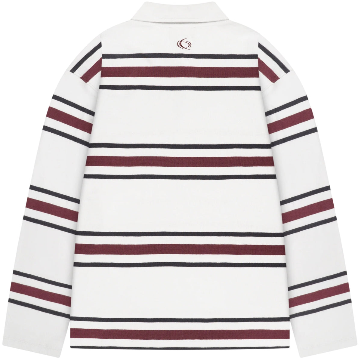 Quotrell Striped Longsleeve Polo Licht Blauw