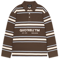 Quotrell Striped Longsleeve Polo Bruin