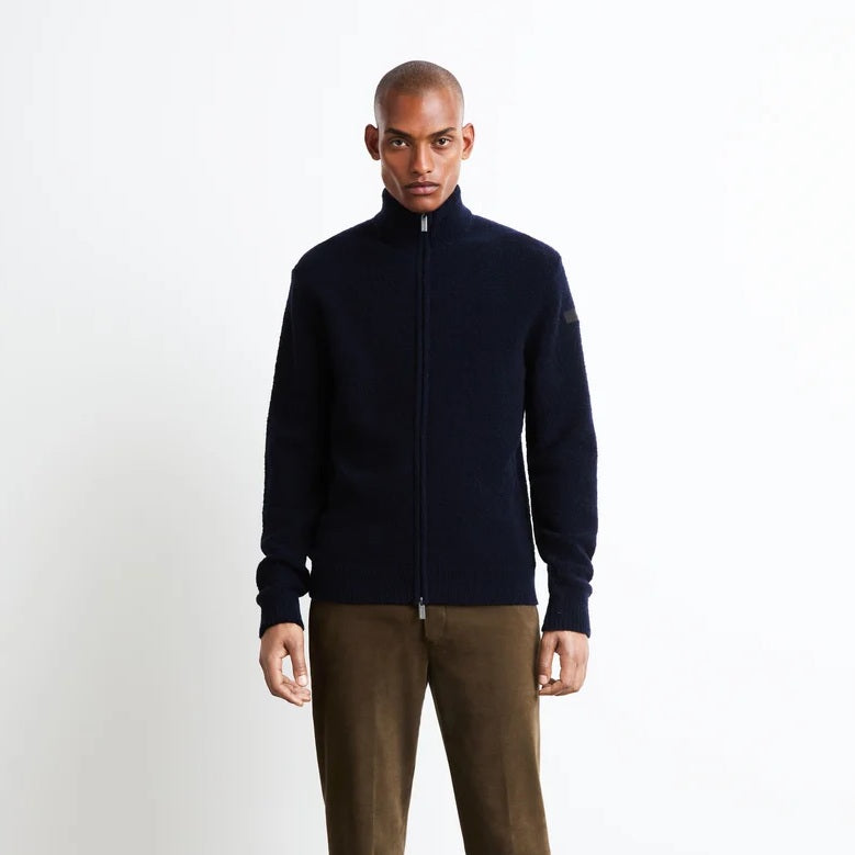 Roberto Ricci Designs Bouclé Knit Vest Navy