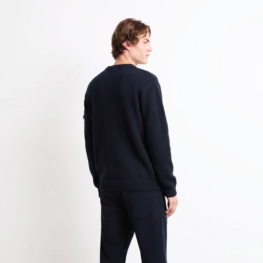 Roberto Ricci Designs Cinematt Round Knit Sweater Navy