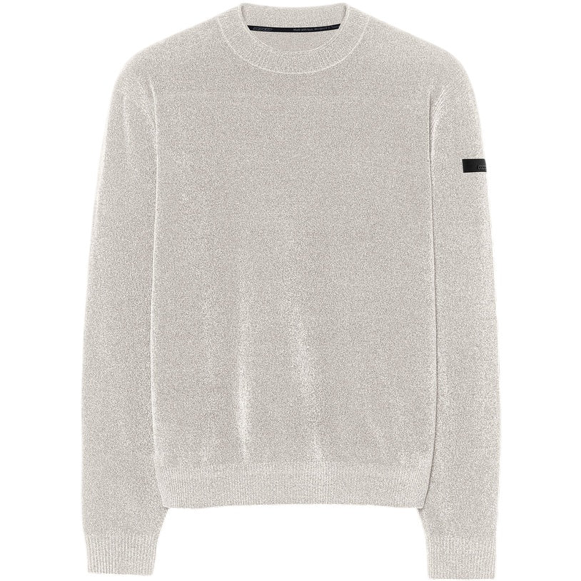 Roberto Ricci Designs Velvet Round Knit Sweater Off White