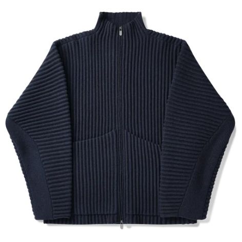 Seventh Globe Rib Knit Cardigan Navy