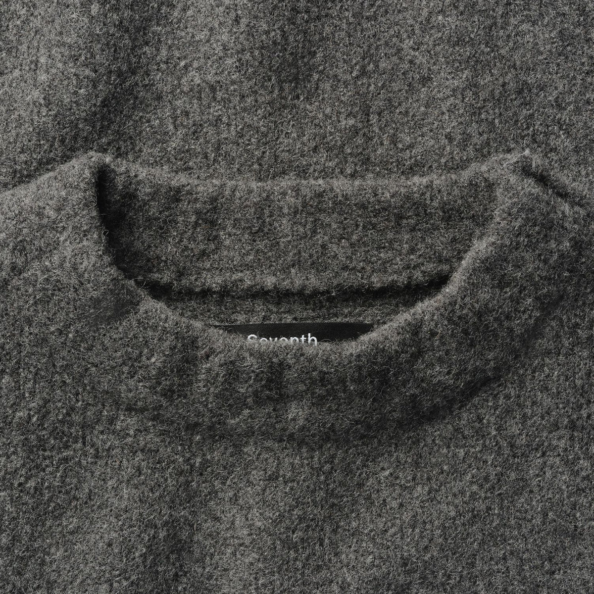 Seventh Wool Knit Sweater Antraciet