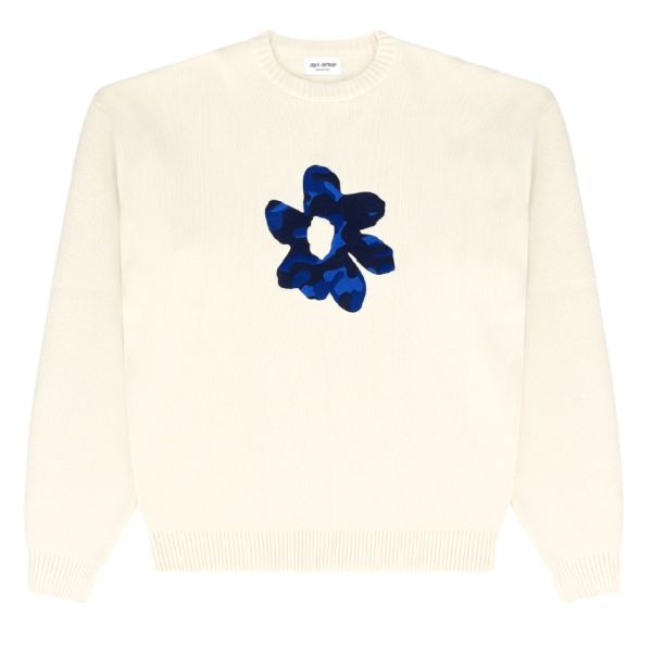 Arbor Antwerp Camo Violet Knit Sweater Beige