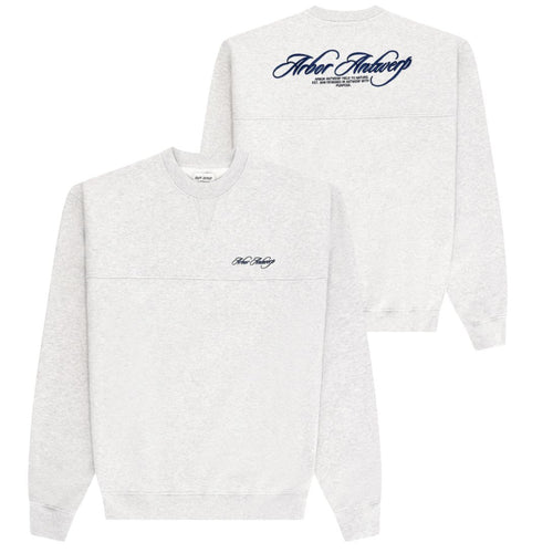 Arbor Antwerp Cursive Sweater Grijs