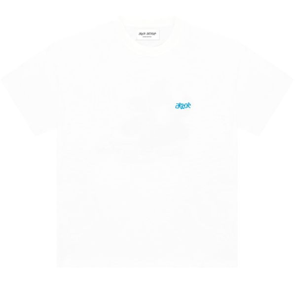 Arbor Antwerp Flower Oasis Blue T-shirt Wit