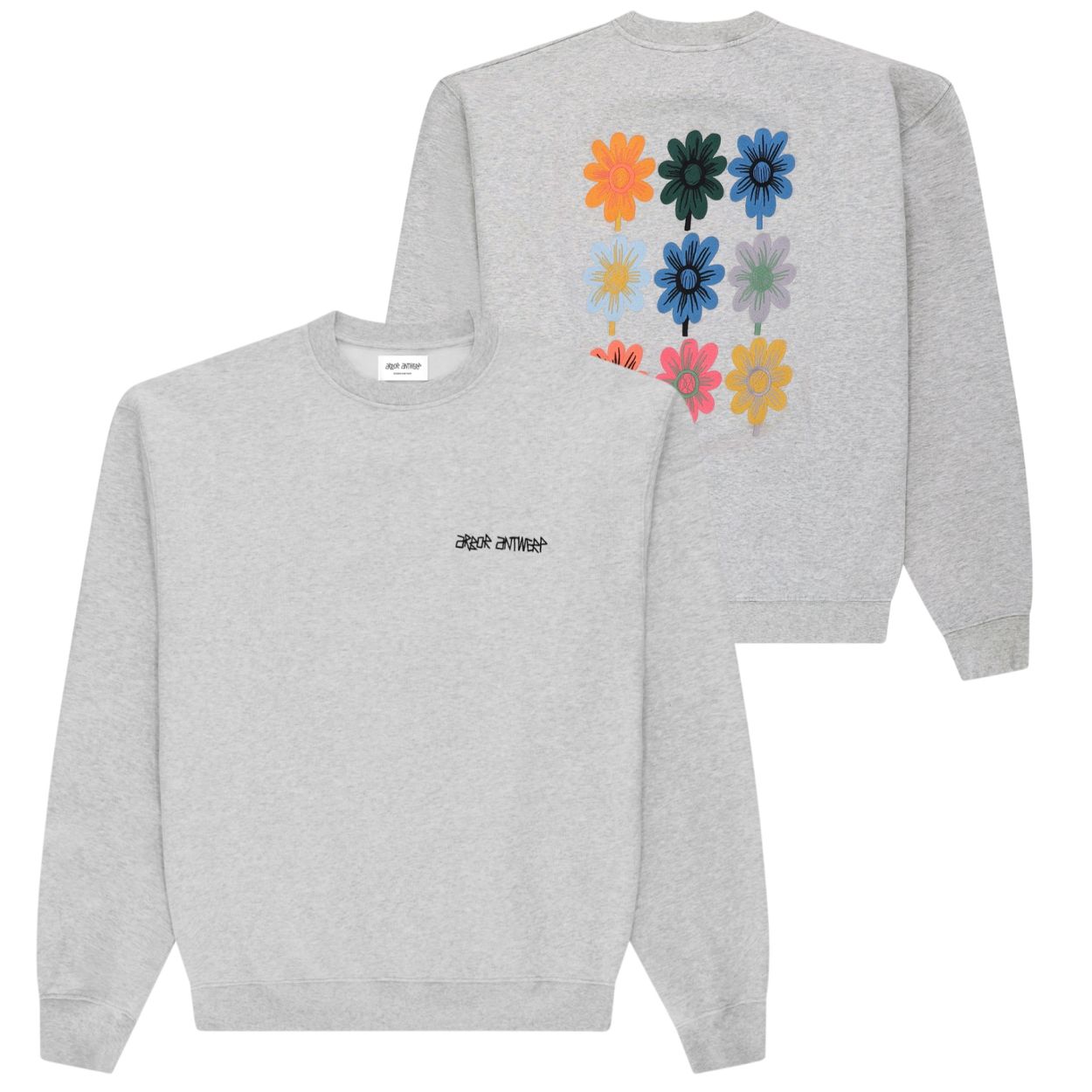 Arbor Antwerp Nine Flowers Sweater Grijs