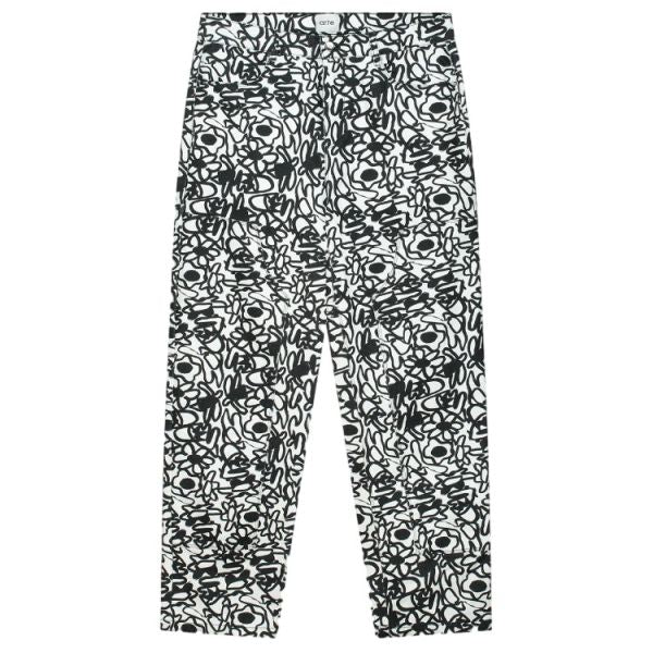 Arte Antwerp Allover Flowers Broek Zwart/Wit