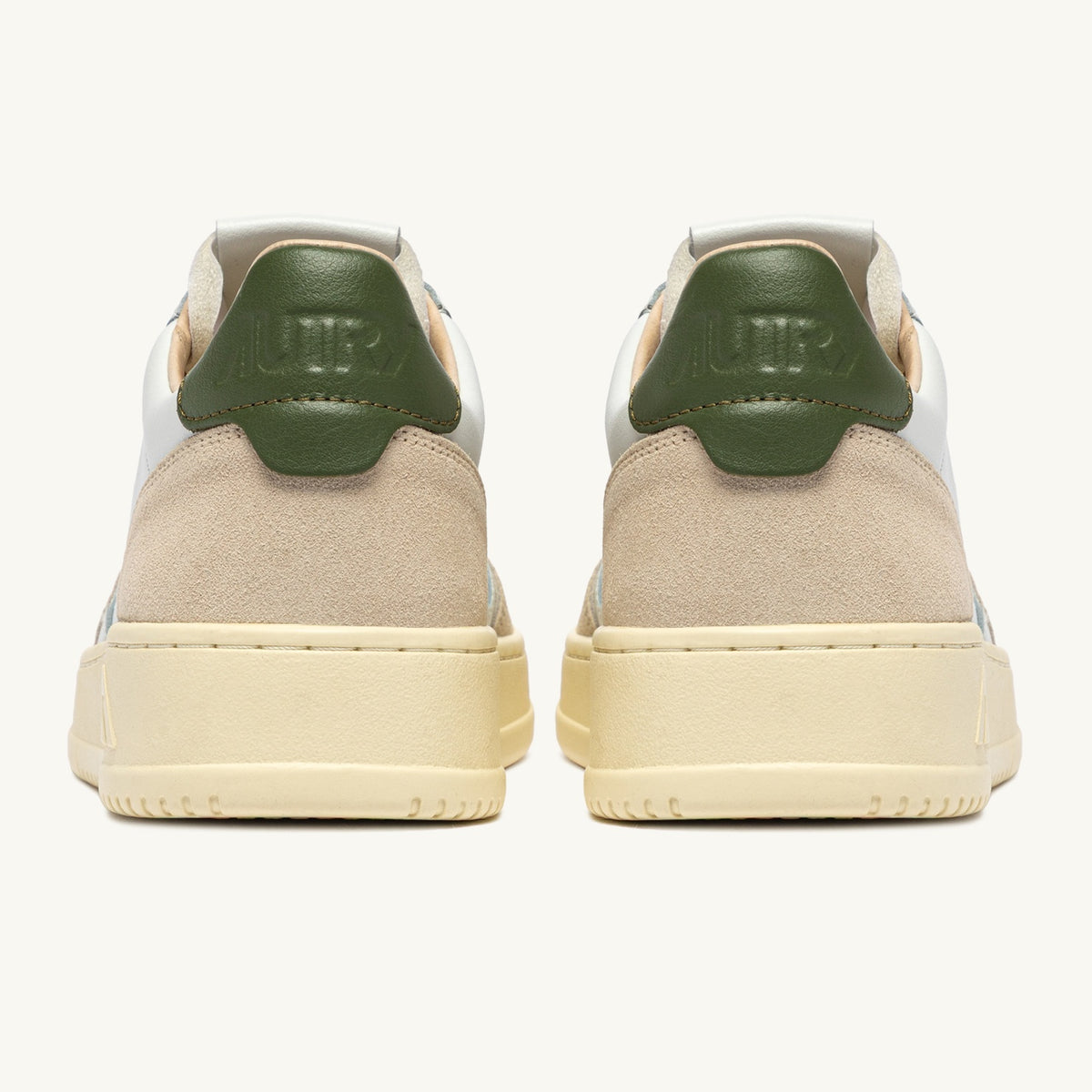 Autry Medalist Low Sneaker Wit/Beige/Donker Groen