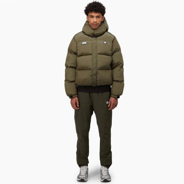 Banlieue dept.22 hooded puffer jas donker groen1