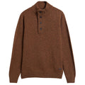 Barbour Essential Patch Half Zip Sweater Bruin