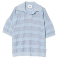 Bonsai Stripes Knit Polo Blauw