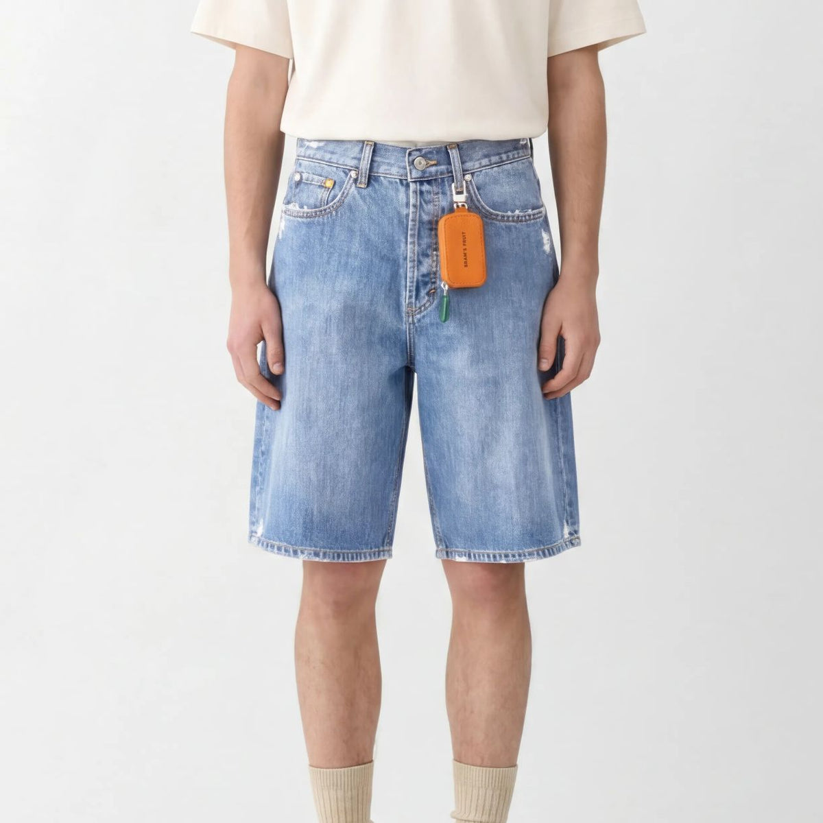 Bram’s Fruit Denim Korte Broek Blauw