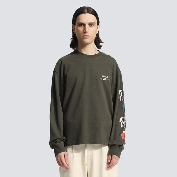 Bram's Fruit Flora Longsleeve T-shirt Antraciet