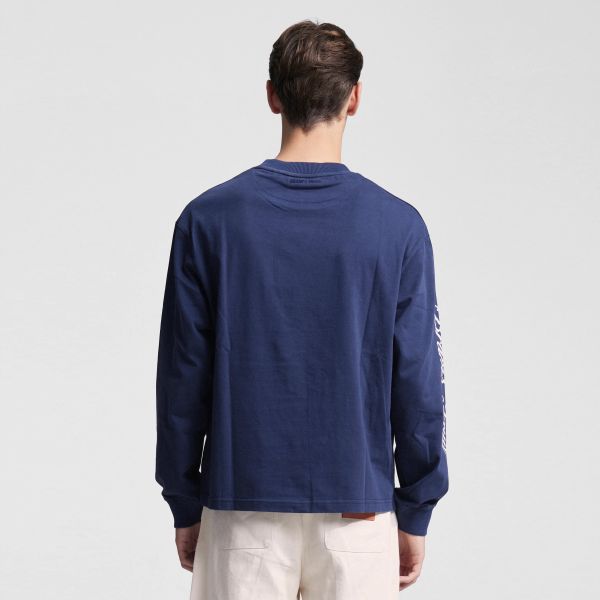 Bram’s Fruit Script Logo Longsleeve T-shirt Navy
