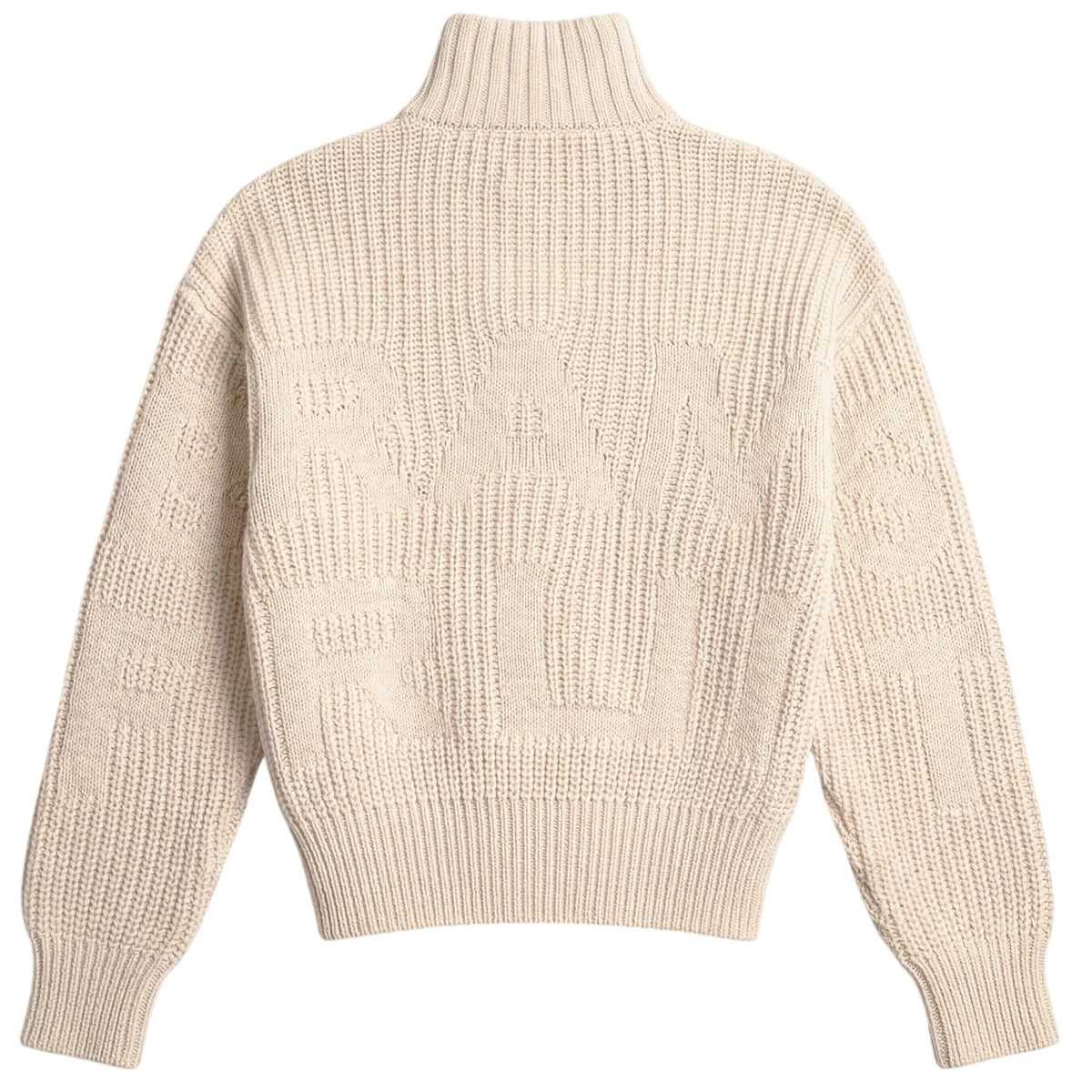 Bram’s Fruit Fisherman Knitted Quarter Zip Sweater Beige